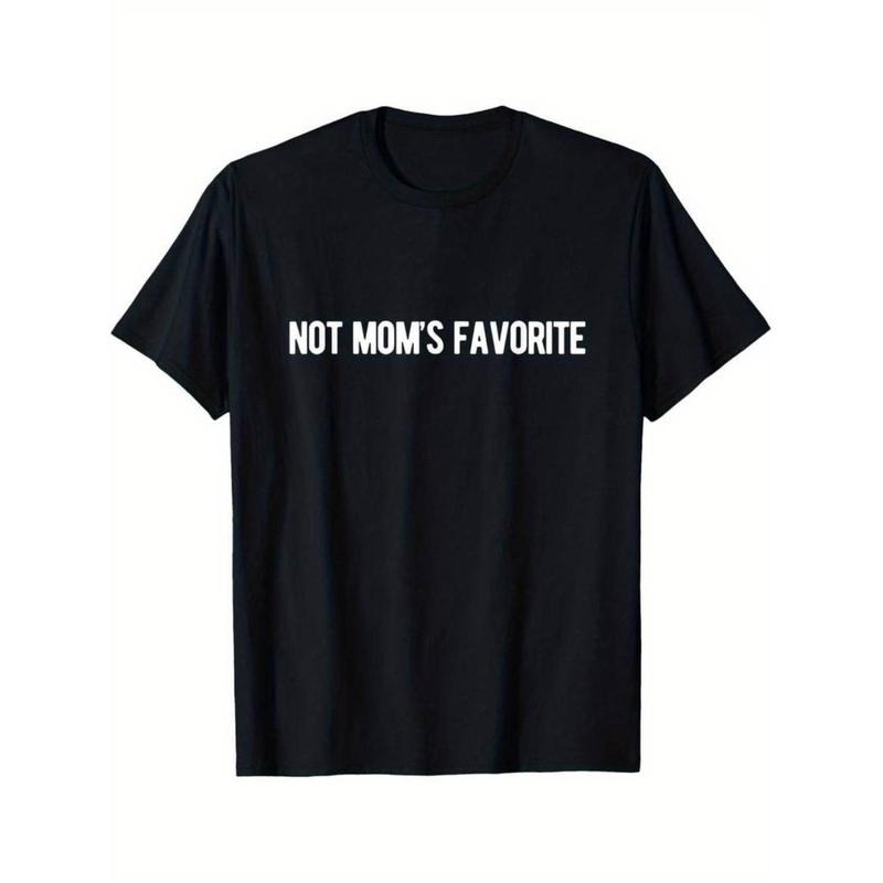 Casual "Not Mom'S Favorite" Cotton Crew Neck Short - Adult & Kids T-Shirts, Sweatshirts & Hoodies apparel design preview 1
