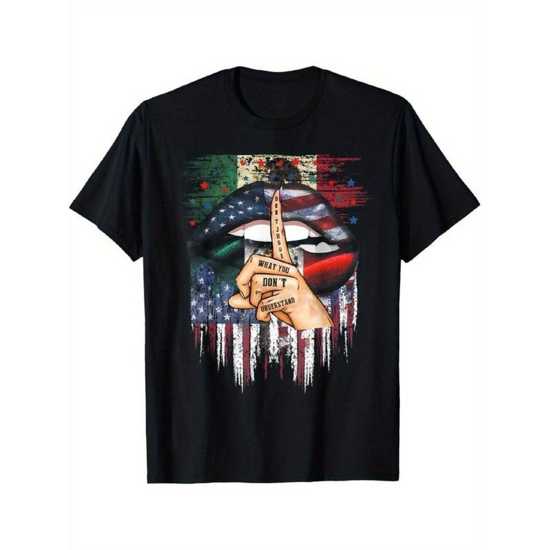 Casual Patriotic Mexican American Flag Menswear Top - Adult & Kids T-Shirts, Sweatshirts & Hoodies apparel design preview 1