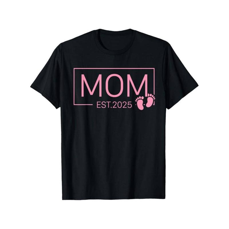 Casual Mom Est 2025 New Mommy Wife Announcement - Adult & Kids T-Shirts, Sweatshirts & Hoodies apparel design preview 1