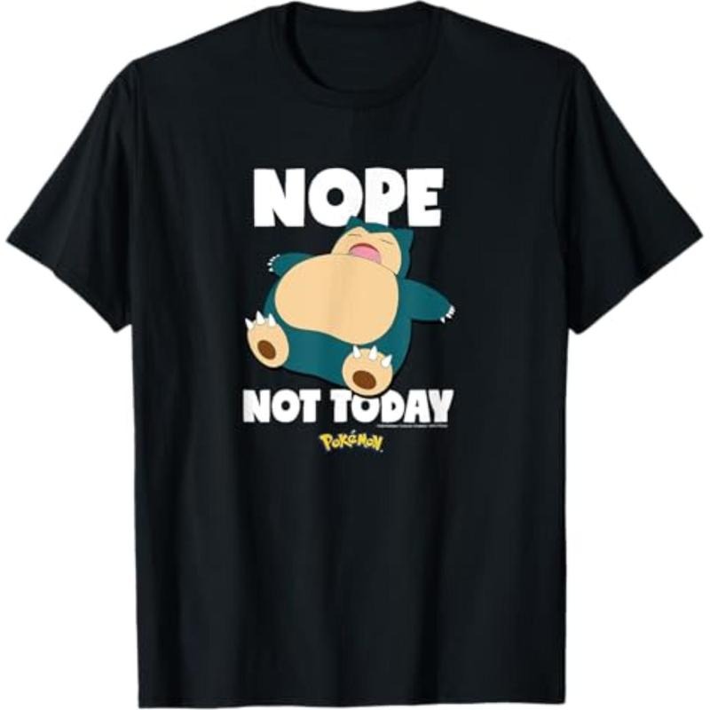 Casual Pokmon Nope Not Today Snorlax Comfy Menswear - Adult & Kids T-Shirts, Sweatshirts & Hoodies apparel design preview 1