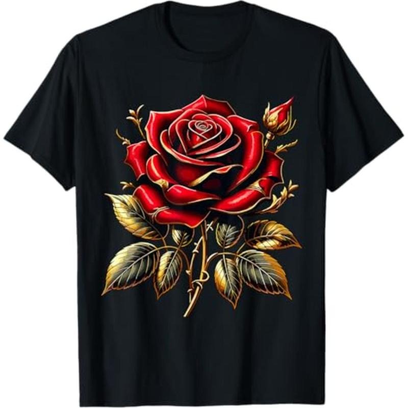 Casual Red Rose Gold - Adult & Kids T-Shirts, Sweatshirts & Hoodies apparel design preview 1