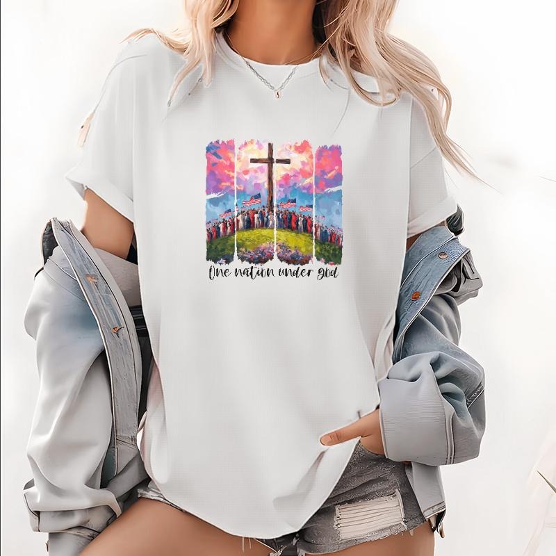 Casual Combining Faith National Pride: Inspiring - Adult & Kids T-Shirts, Sweatshirts & Hoodies apparel design preview 1