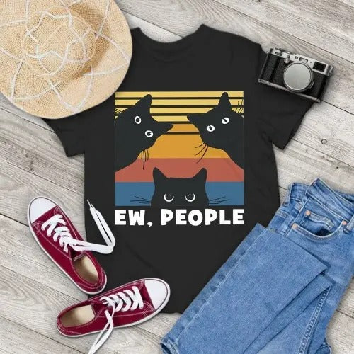 Cat Lovers Vintage Lover Black You Your Family Made - Adult & Kids T-Shirts, Sweatshirts & Hoodies apparel design preview 1