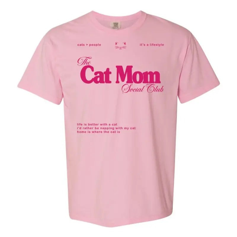 'Cat Mom Social Club' - Adult & Kids T-Shirts, Sweatshirts & Hoodies apparel design preview 1