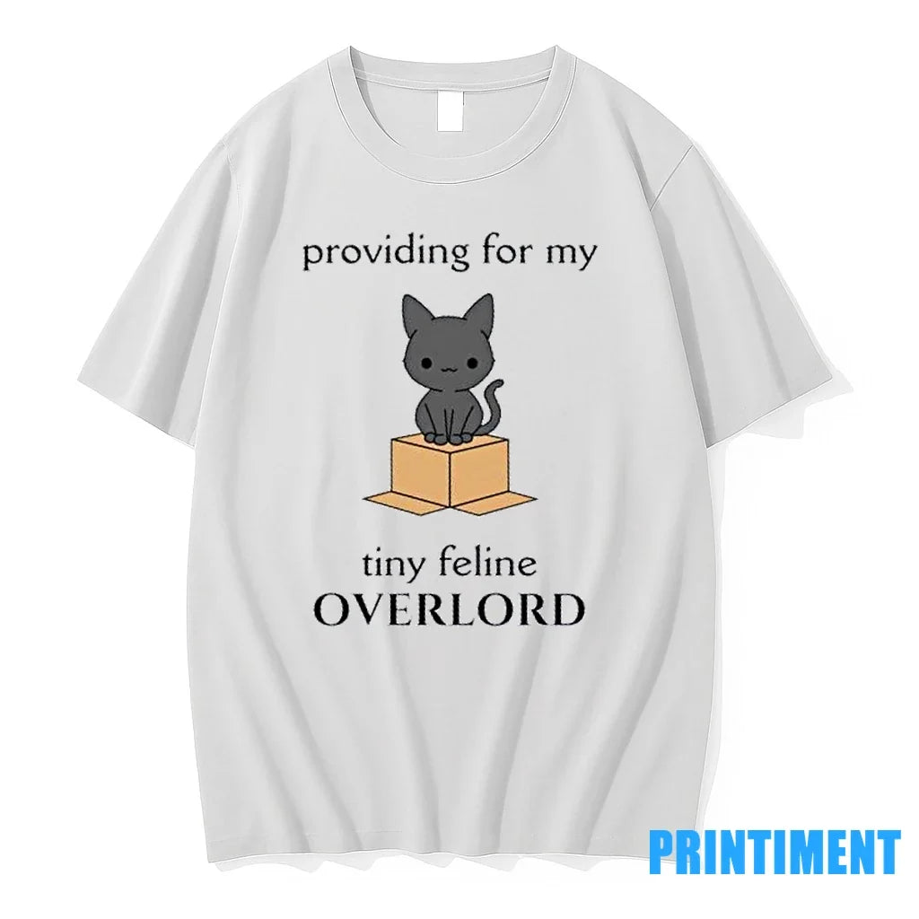 Cat Providing For My Tiny Feline Overlord Sweater - Adult & Kids T-Shirts, Sweatshirts & Hoodies apparel design preview 1