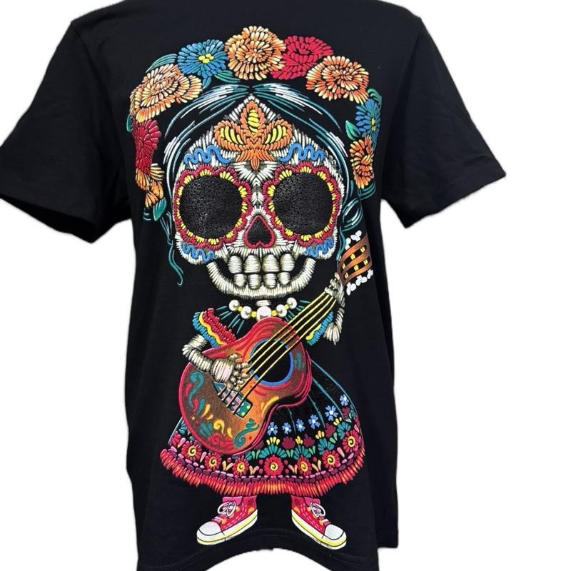 Catrina Con Guitarra - Adult & Kids T-Shirts, Sweatshirts & Hoodies apparel design preview 1