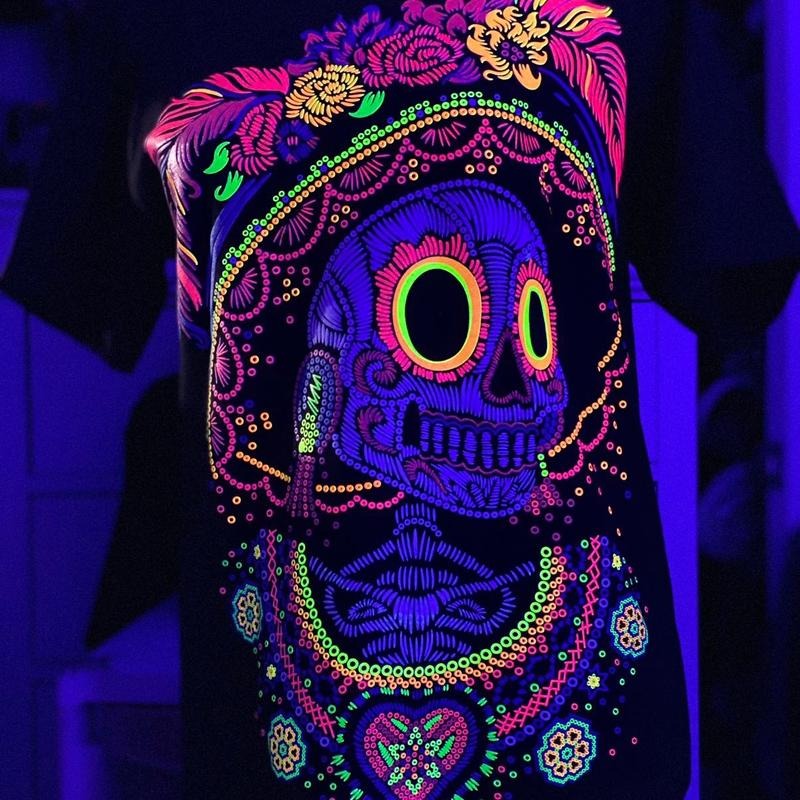 Catrina Huichol Cotton Black Womenswear - Adult & Kids T-Shirts, Sweatshirts & Hoodies apparel design preview 1