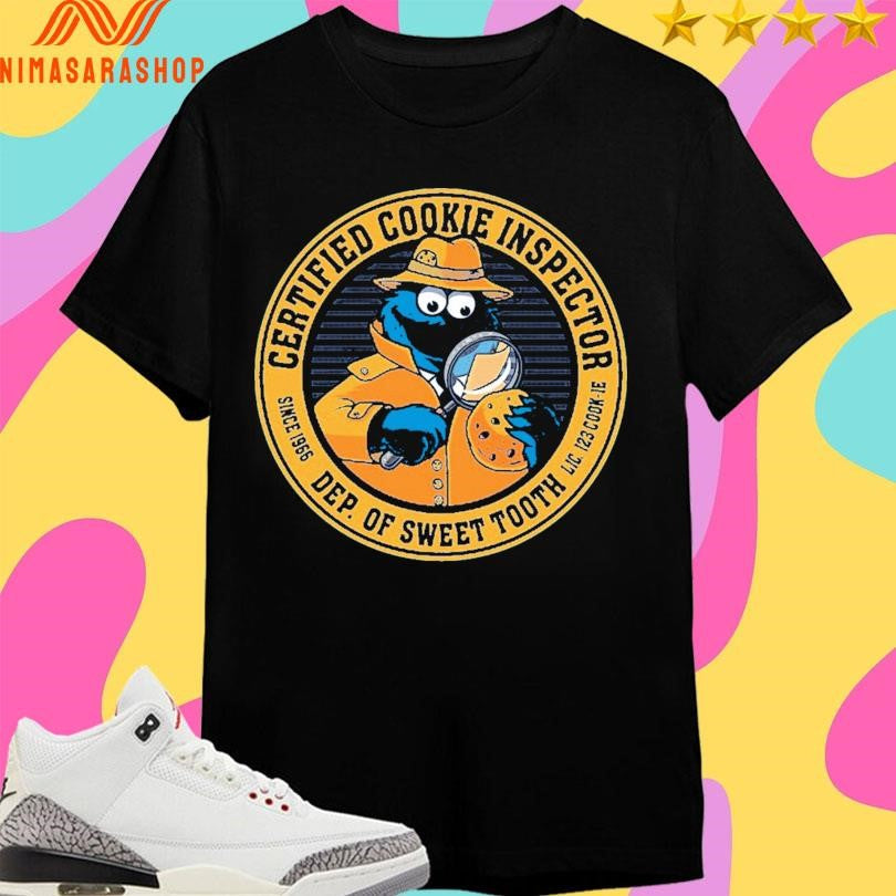 Certified Cookie Inspector Dep Of Sweet Tooth - Adult & Kids T-Shirts, Sweatshirts & Hoodies apparel design preview 1