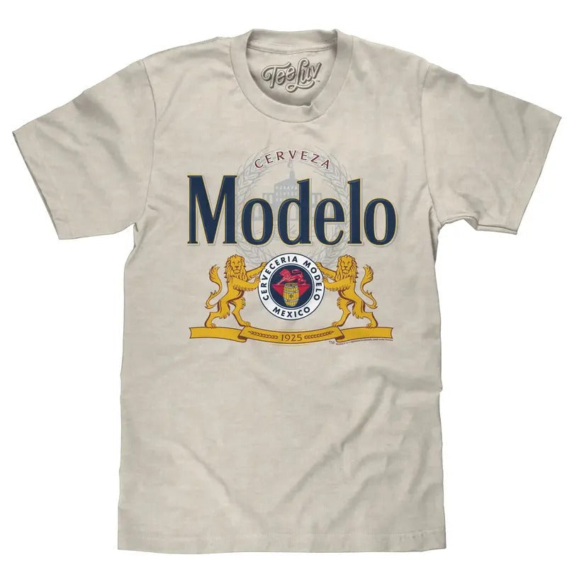 Cerveza Modelo Beer Oatmeal Heather - Adult & Kids T-Shirts, Sweatshirts & Hoodies apparel design preview 1