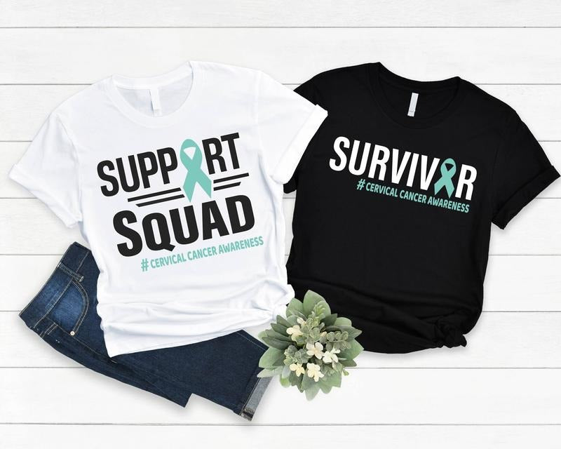 Cervical Cancer Awareness Survivor Matching Support - Adult & Kids T-Shirts, Sweatshirts & Hoodies apparel design preview 1