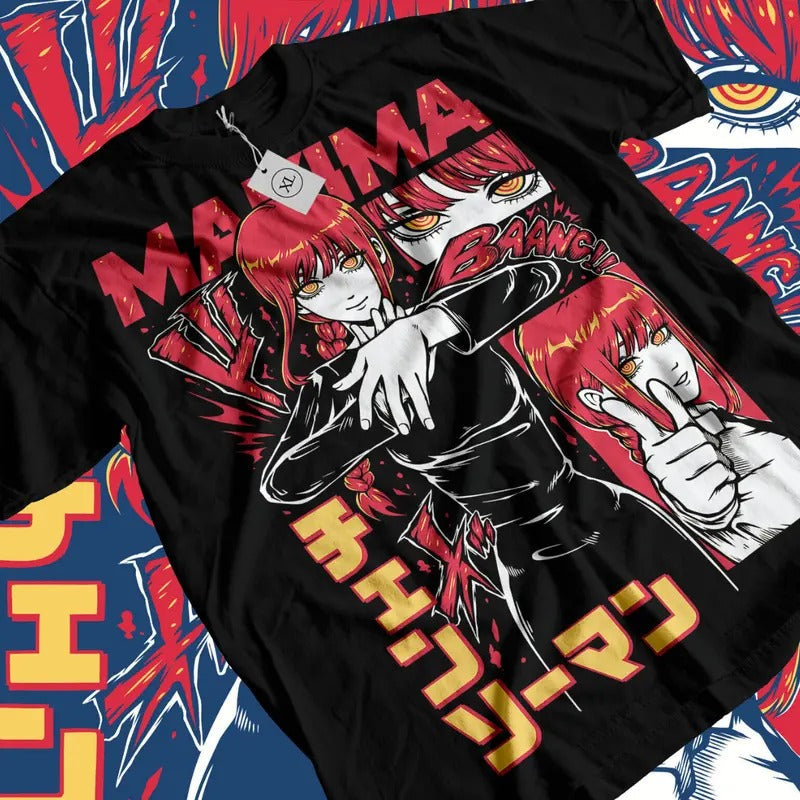 Chainsaw Man Anime Makima Control Devil Manga Lover - Adult & Kids T-Shirts, Sweatshirts & Hoodies apparel design preview 1