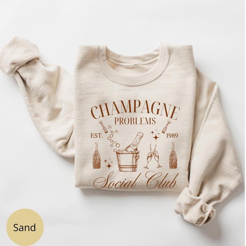 Champagne Problems Social Club Old Money Lovers - Adult & Kids T-Shirts, Sweatshirts & Hoodies apparel design preview 1