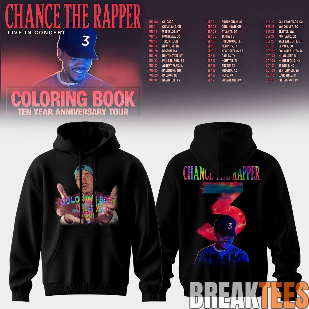 Chance The Rapper Coloring Book 10 Year Anniversary - Adult & Kids T-Shirts, Sweatshirts & Hoodies apparel design preview 1