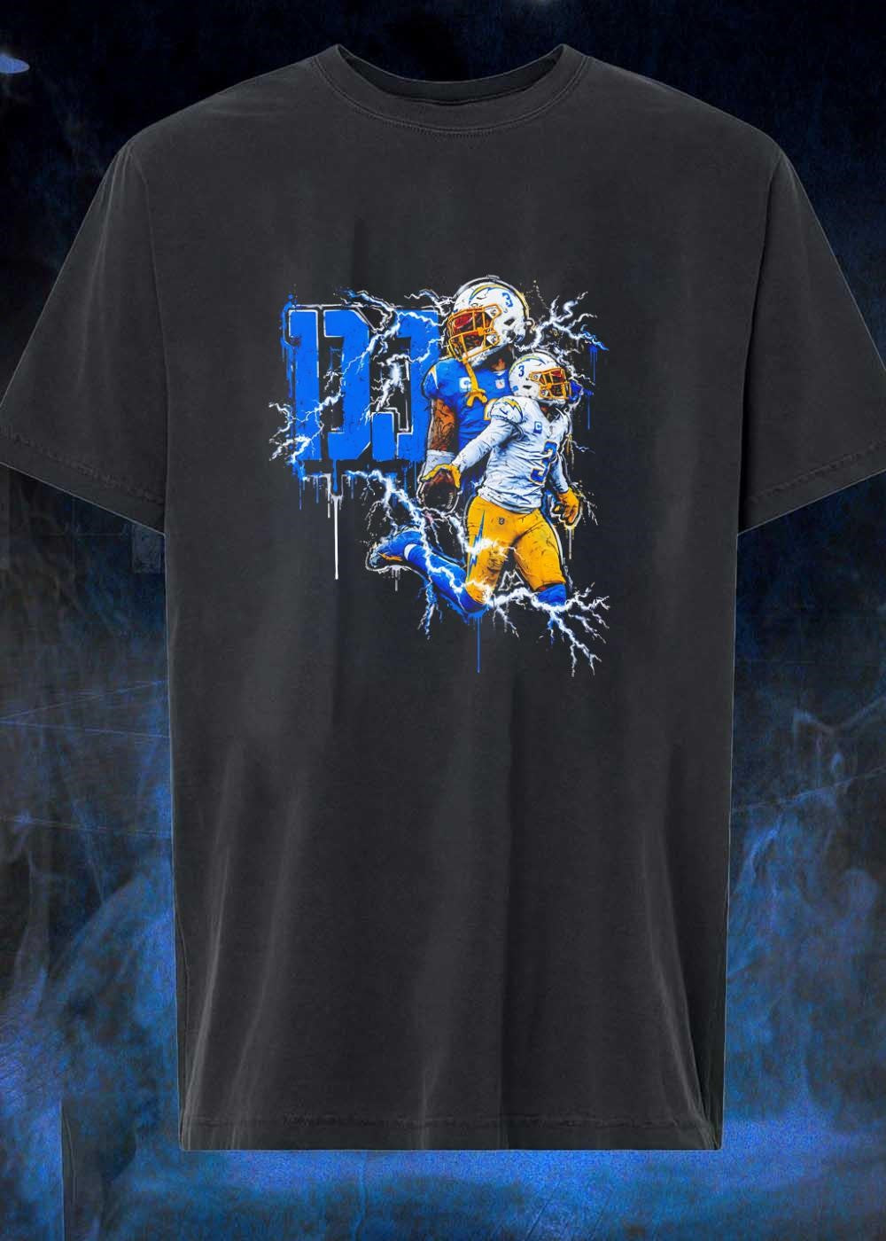 Chargers Fan Gear Derwin James Football Lightning - Adult & Kids T-Shirts, Sweatshirts & Hoodies apparel design preview 1