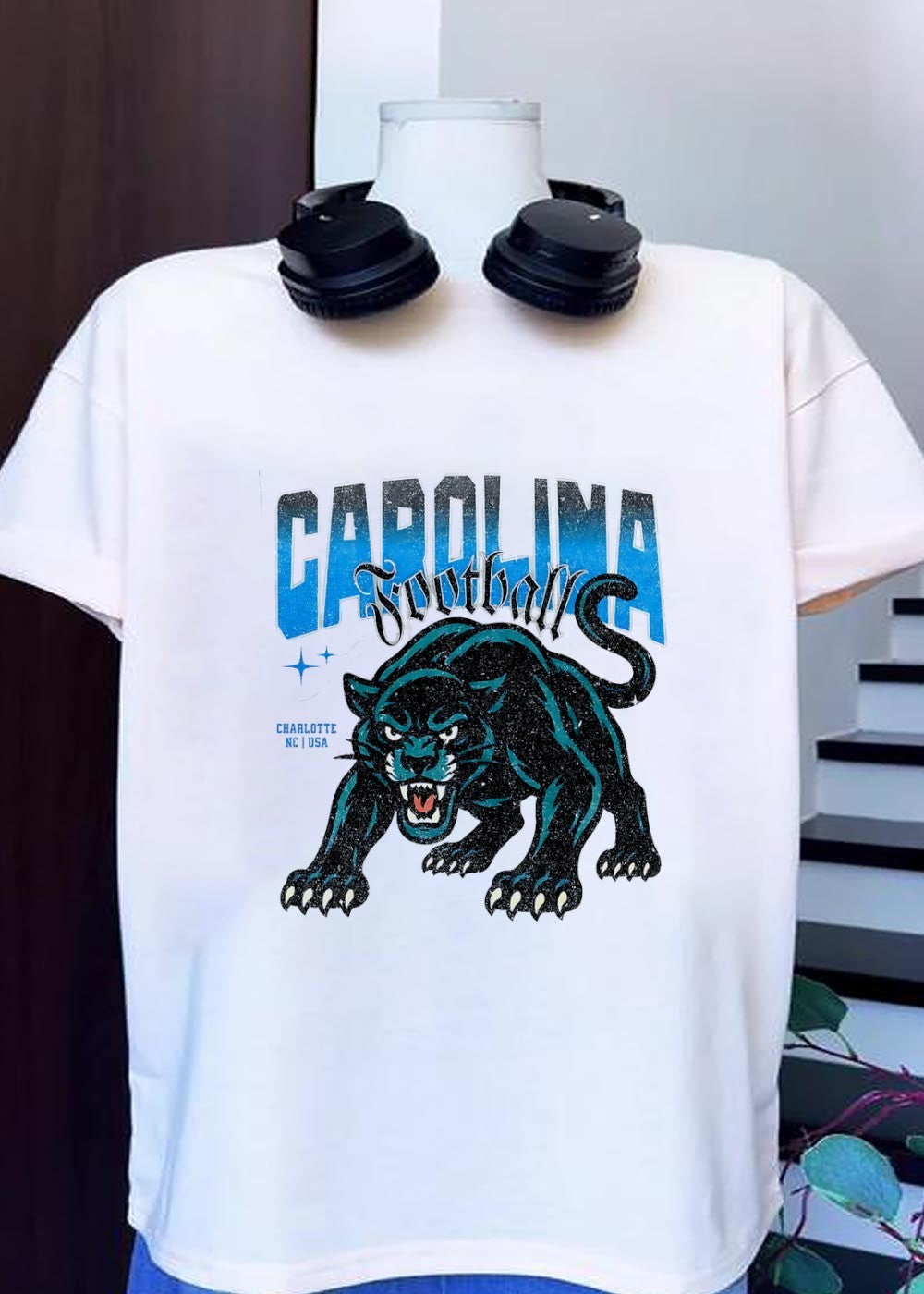 Charlotte NC USA Carolina Football Panther - Adult & Kids T-Shirts, Sweatshirts & Hoodies apparel design preview 1