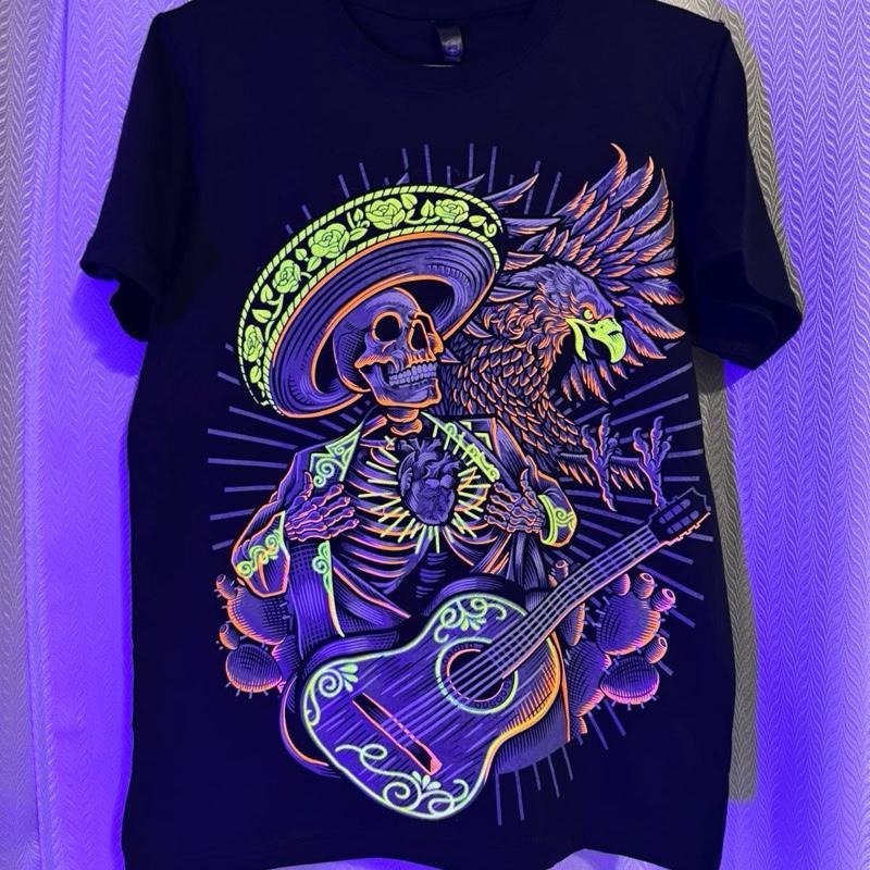 Charro Aguila Black Colorful Skeleton - Adult & Kids T-Shirts, Sweatshirts & Hoodies apparel design preview 1