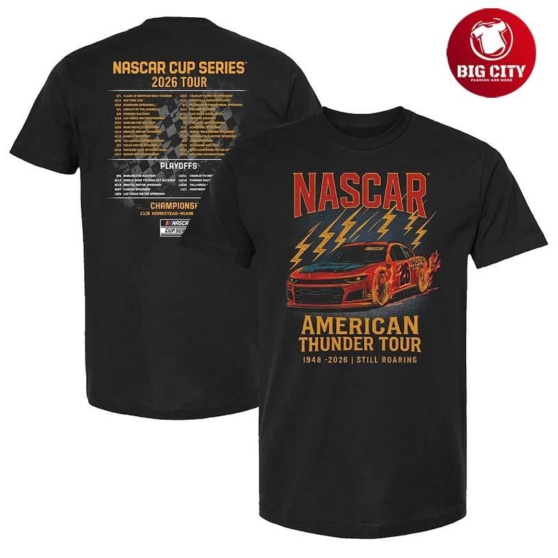 Checkered Flag Sports Black 2026 Schedule Two Sided - Adult & Kids T-Shirts, Sweatshirts & Hoodies apparel design preview 1