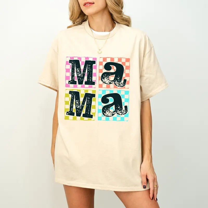Checkered Mama Retro Funny Mom Sassy Checker - Adult & Kids T-Shirts, Sweatshirts & Hoodies apparel design preview 1