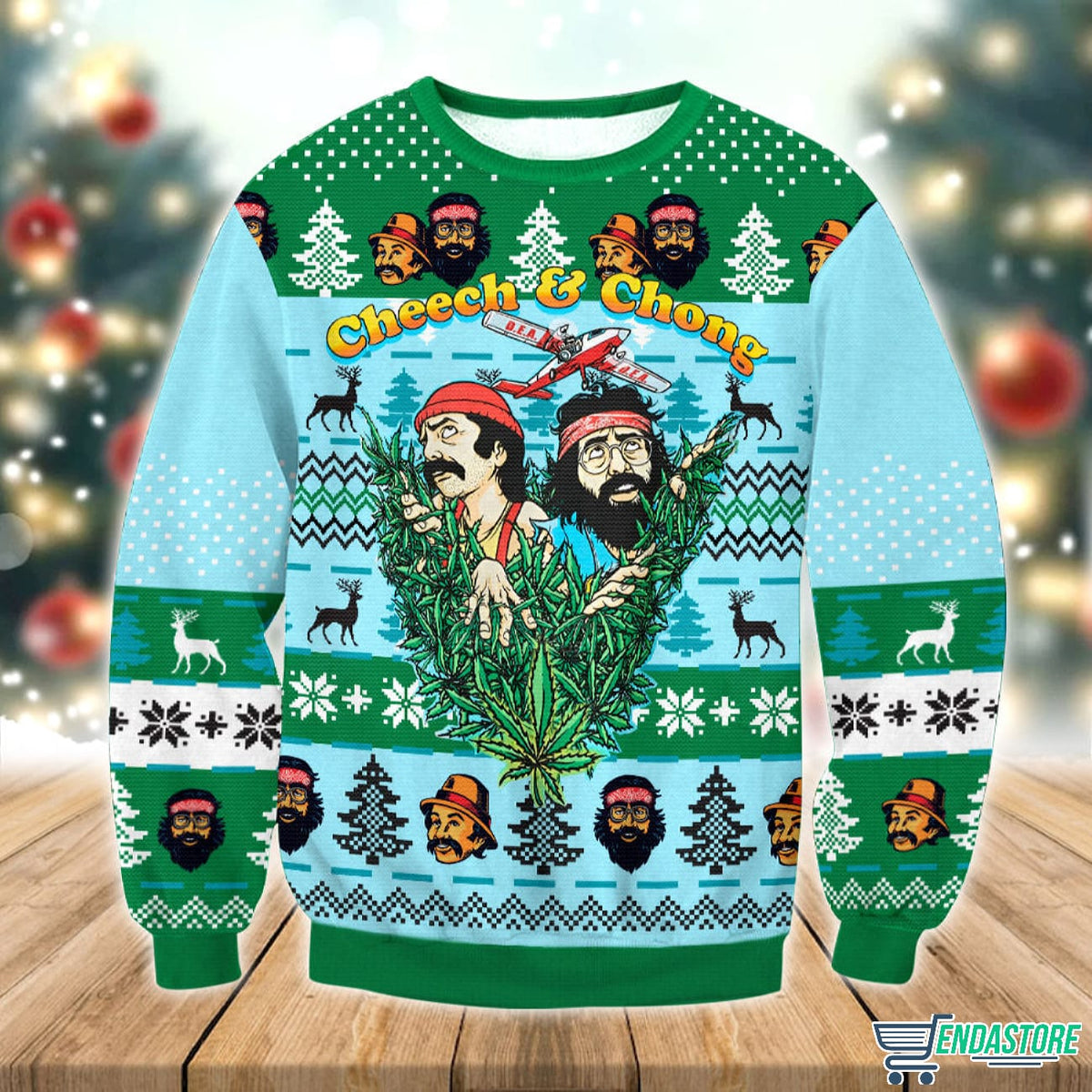 Cheech & Chong 3D Ugly Christmas Sweater - Gift Idea product image