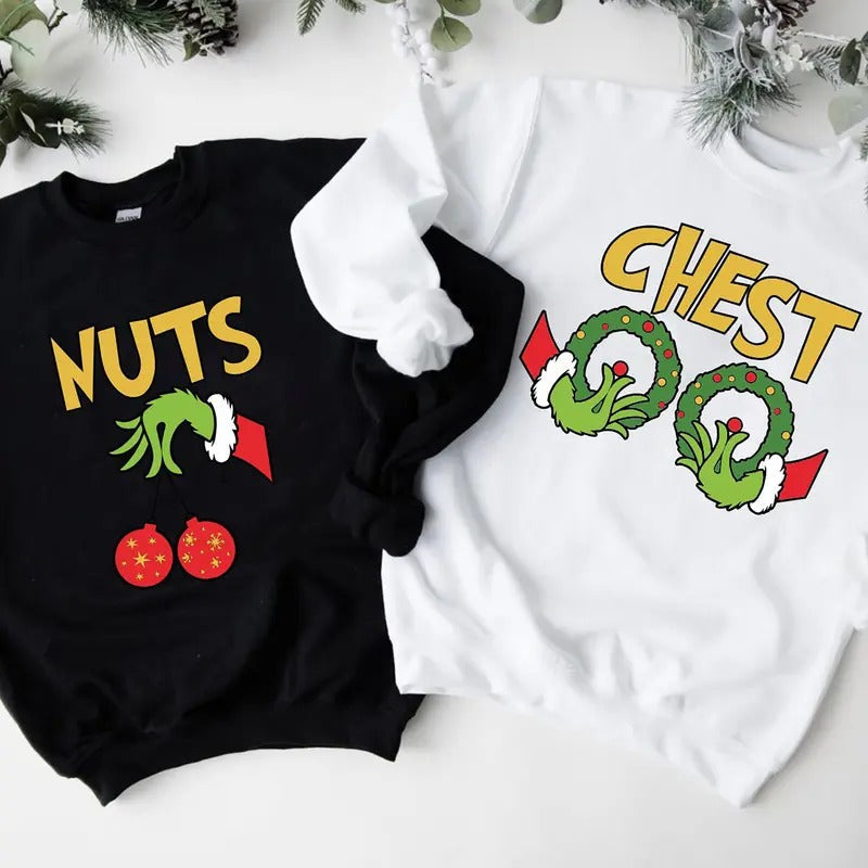 Chest Nuts Couples Matching Humor Family Funny Saying - Adult & Kids T-Shirts, Sweatshirts & Hoodies apparel design preview 1