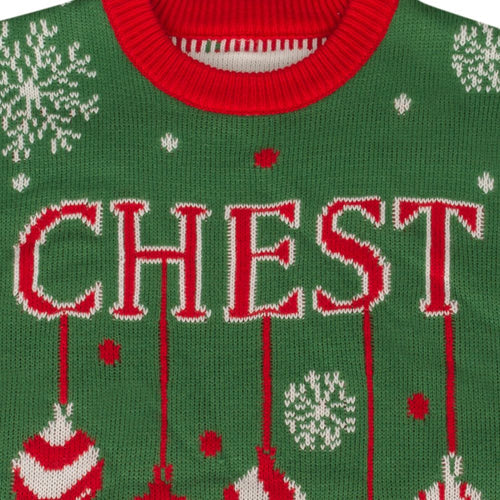 Chest and Nuts Snowflakes Christmas Tree Ugly Christmas Sweater - Holiday Gift product image 3
