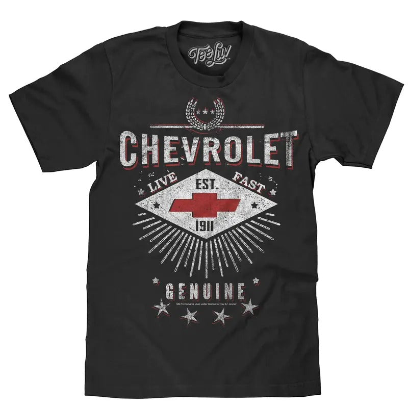 Chevrolet Live Fast Black - Adult & Kids T-Shirts, Sweatshirts & Hoodies apparel design preview 1