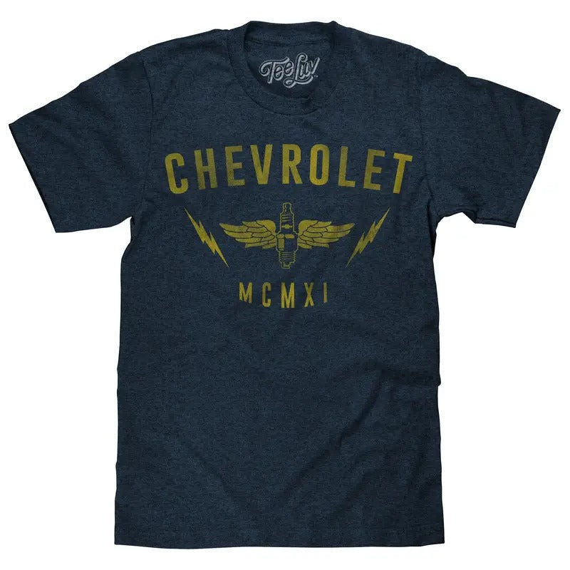Chevrolet MCMXI Navy - Adult & Kids T-Shirts, Sweatshirts & Hoodies apparel design preview 1