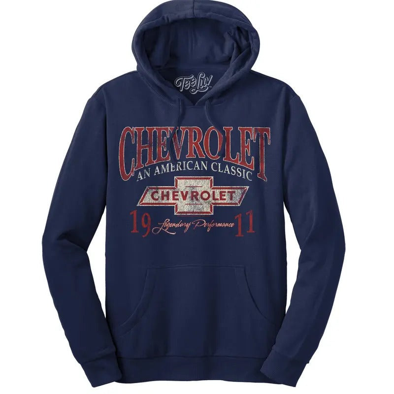 Chevy American Classic Hooded Navy - Adult & Kids T-Shirts, Sweatshirts & Hoodies apparel design preview 1