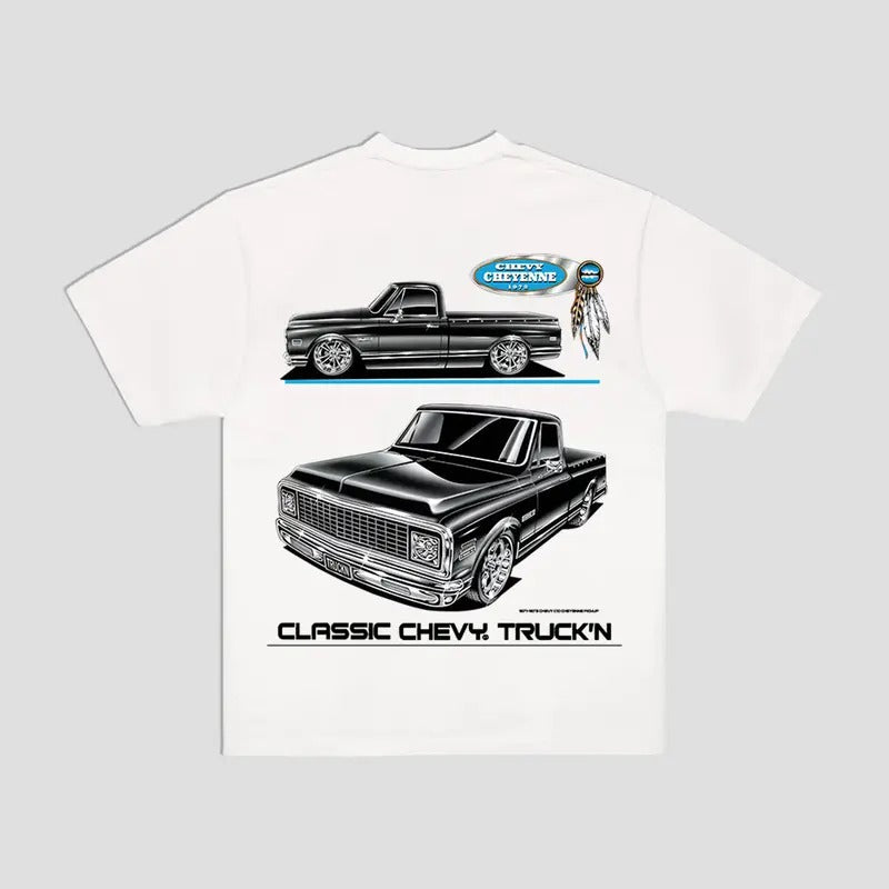 Chevy Cheyenne Pick Up Trucks Menswear - Adult & Kids T-Shirts, Sweatshirts & Hoodies apparel design preview 1
