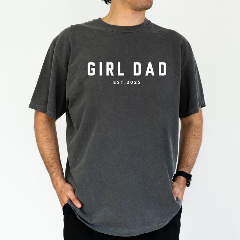 ChicCotton Custom Girl Dad Est Comfort Colors Boy New - Adult & Kids T-Shirts, Sweatshirts & Hoodies apparel design preview 1