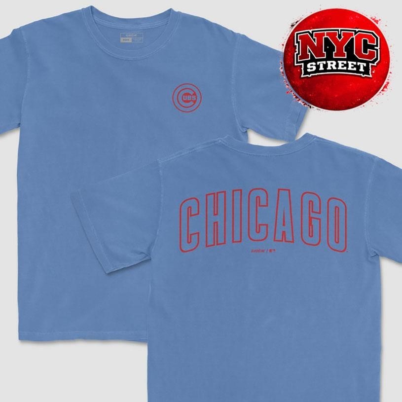 Chicago Cubs MLB Outline Two Sided - Adult & Kids T-Shirts, Sweatshirts & Hoodies apparel design preview 1