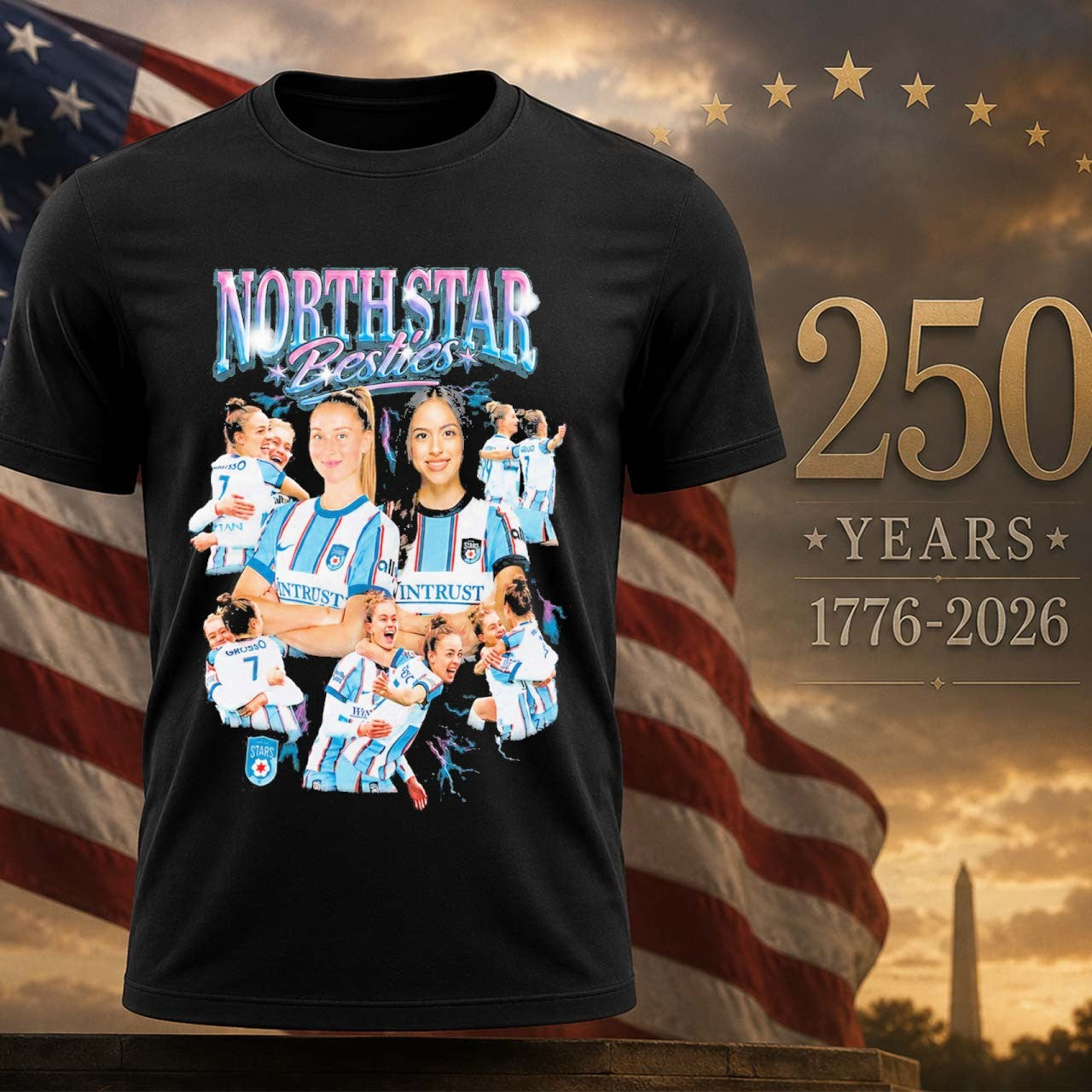 Chicago Stars Northstar Besties - Adult & Kids T-Shirts, Sweatshirts & Hoodies apparel design preview 1