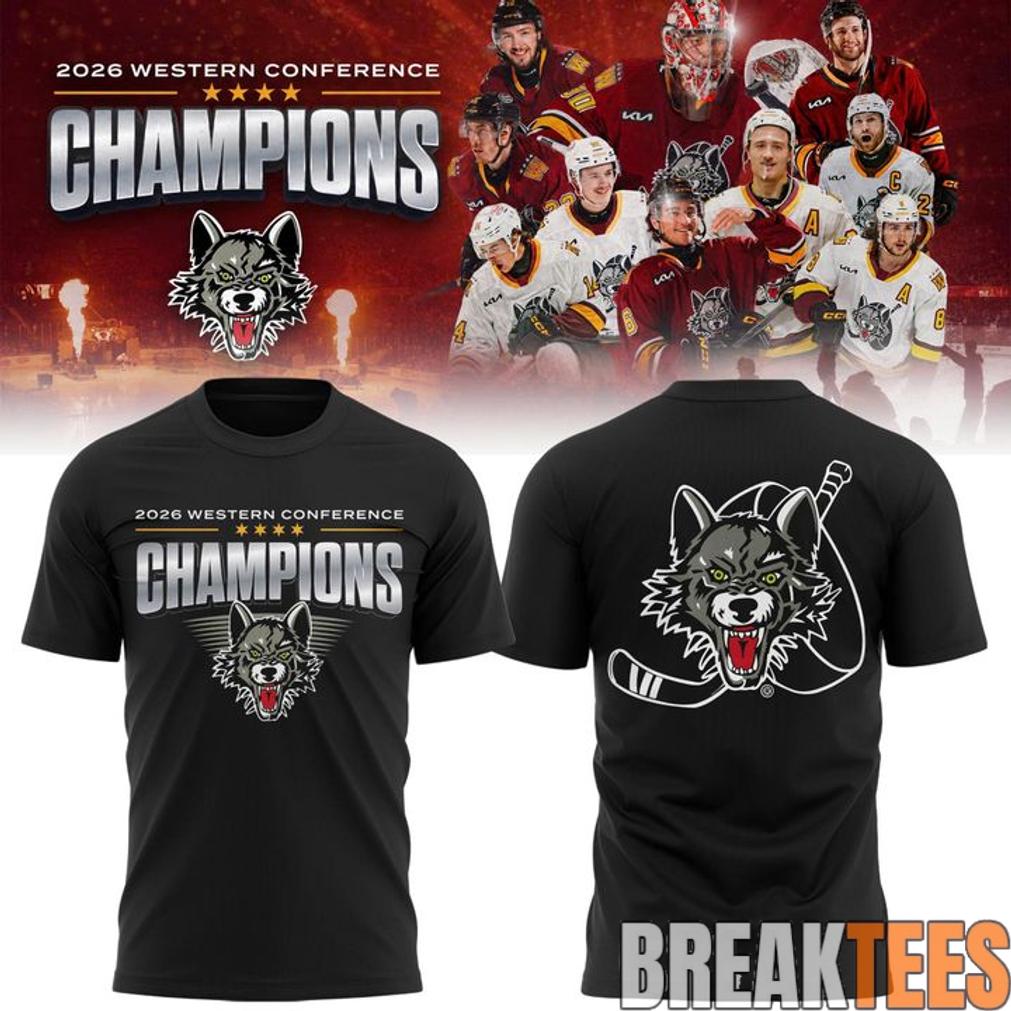 Chicago Wolves 2026 Western Conference Champions - Adult & Kids T-Shirts, Sweatshirts & Hoodies apparel design preview 1