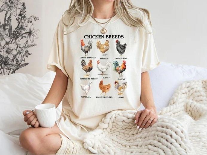 Chicken Breeds Funny Girl Mom Farm - Adult & Kids T-Shirts, Sweatshirts & Hoodies apparel design preview 1