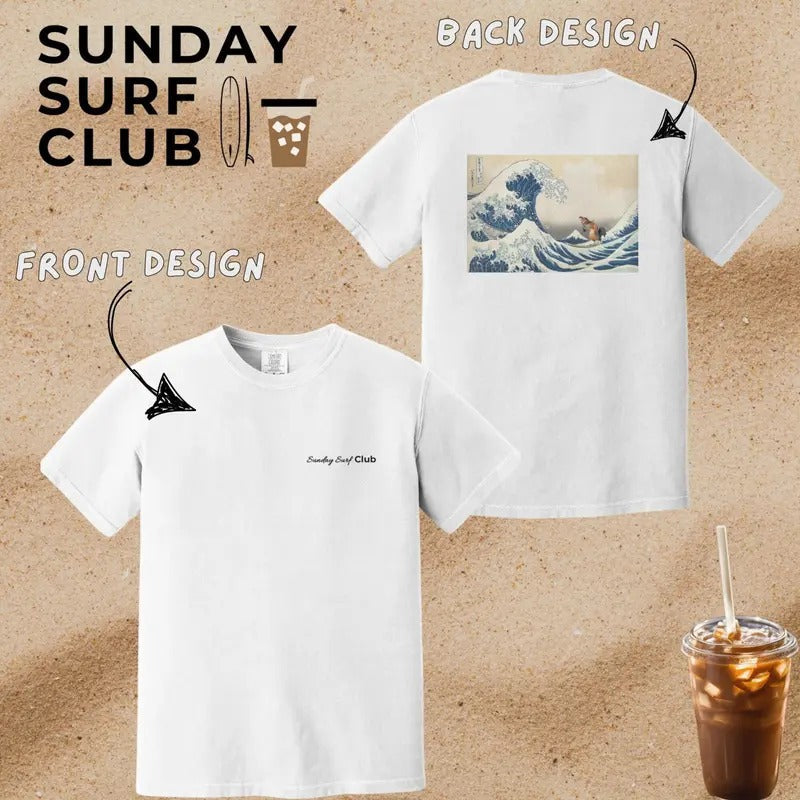 Chicken Joe Funny Meme Great Wave Kanagawa Surfs Up - Adult & Kids T-Shirts, Sweatshirts & Hoodies apparel design preview 1