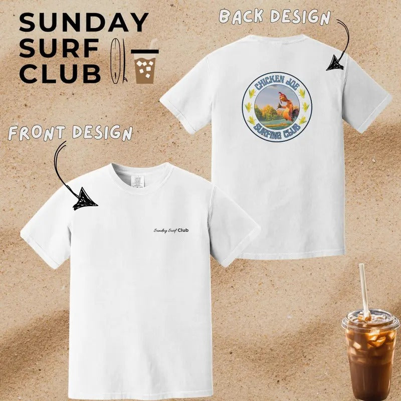 Chicken Joe Beach Back Comfort Colors Surf Surfing - Adult & Kids T-Shirts, Sweatshirts & Hoodies apparel design preview 1