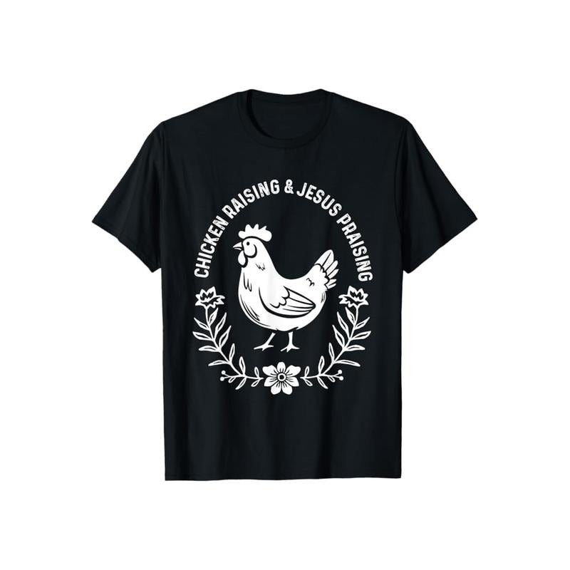 Chicken Raising Jesus Praising Pure Cotton Casual - Adult & Kids T-Shirts, Sweatshirts & Hoodies apparel design preview 1