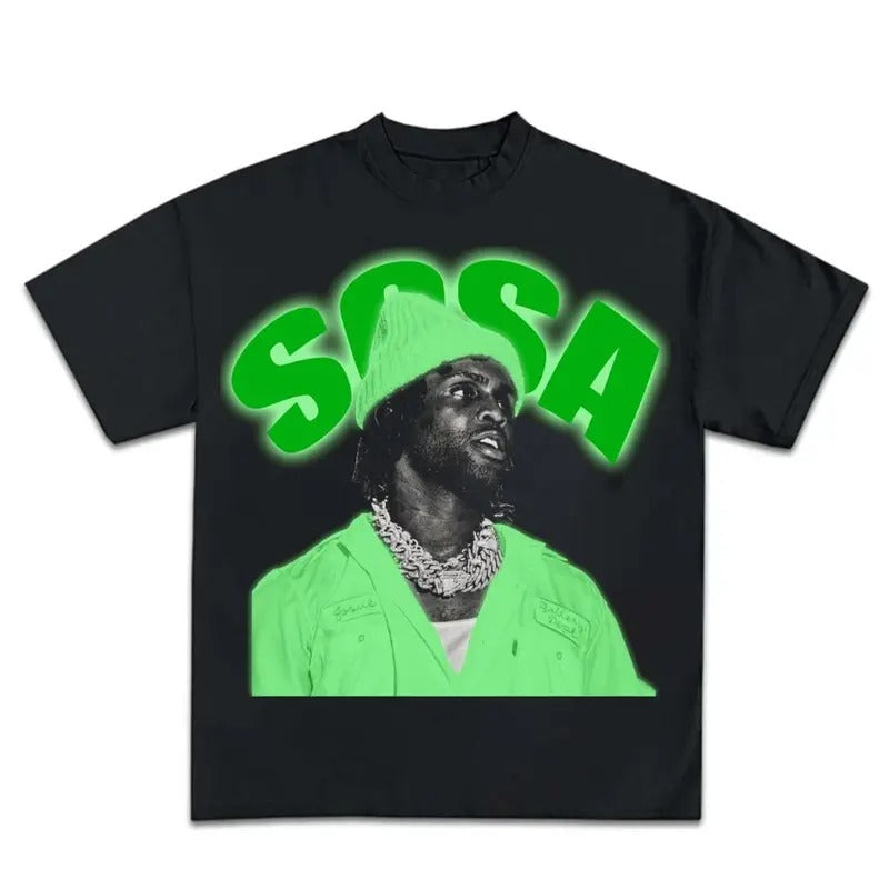 Chief Sosa Green Big Face Rap Retro Top Streetwear - Adult & Kids T-Shirts, Sweatshirts & Hoodies apparel design preview 1