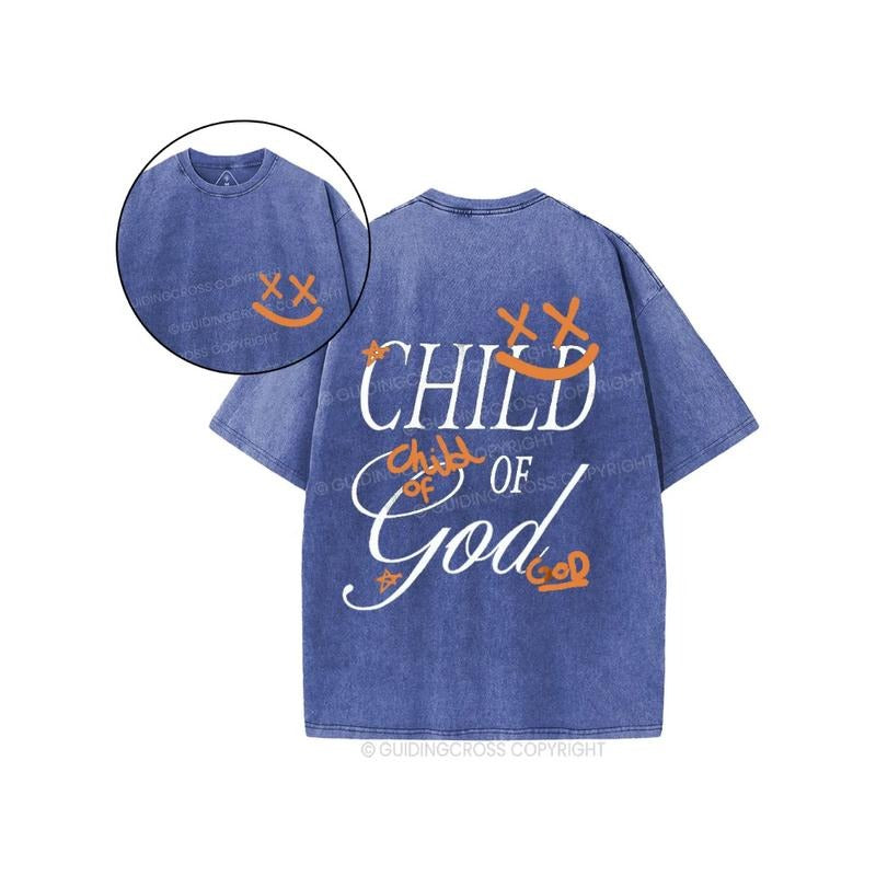 Child God Smileface Christian 2 Sided Comfy Printed - Adult & Kids T-Shirts, Sweatshirts & Hoodies apparel design preview 1