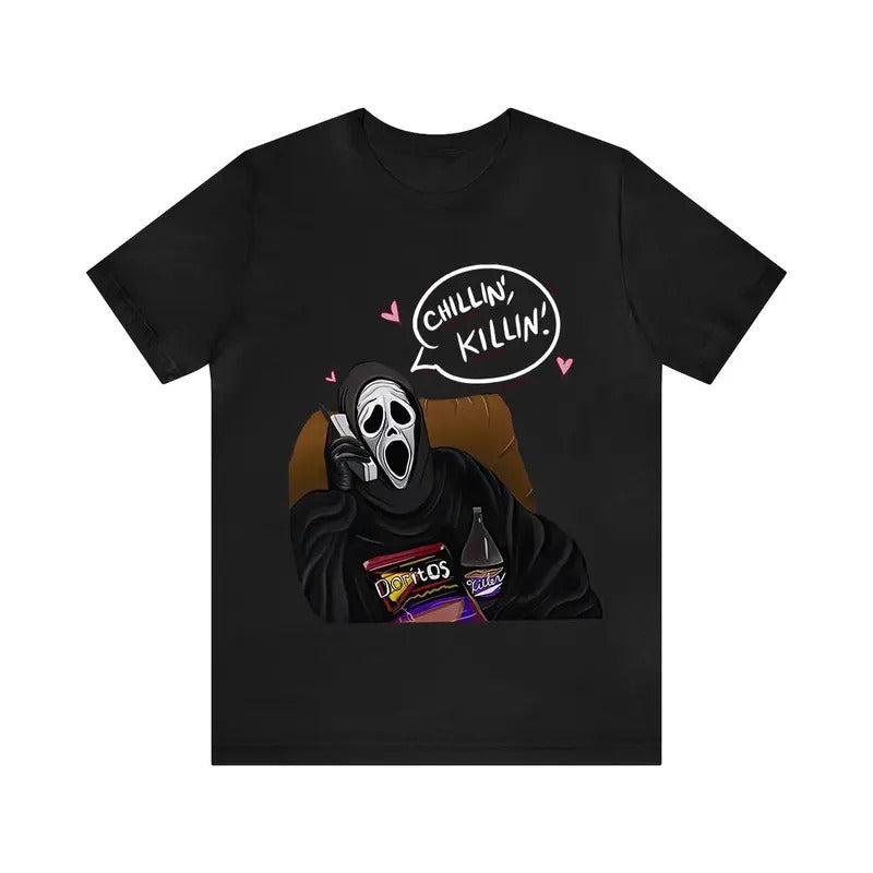 Chillin' Killin' Scream Funny Halloween Cotton - Adult & Kids T-Shirts, Sweatshirts & Hoodies apparel design preview 1