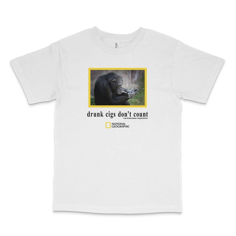 Chimpanzee Smoking Custom Printed - Adult & Kids T-Shirts, Sweatshirts & Hoodies apparel design preview 1