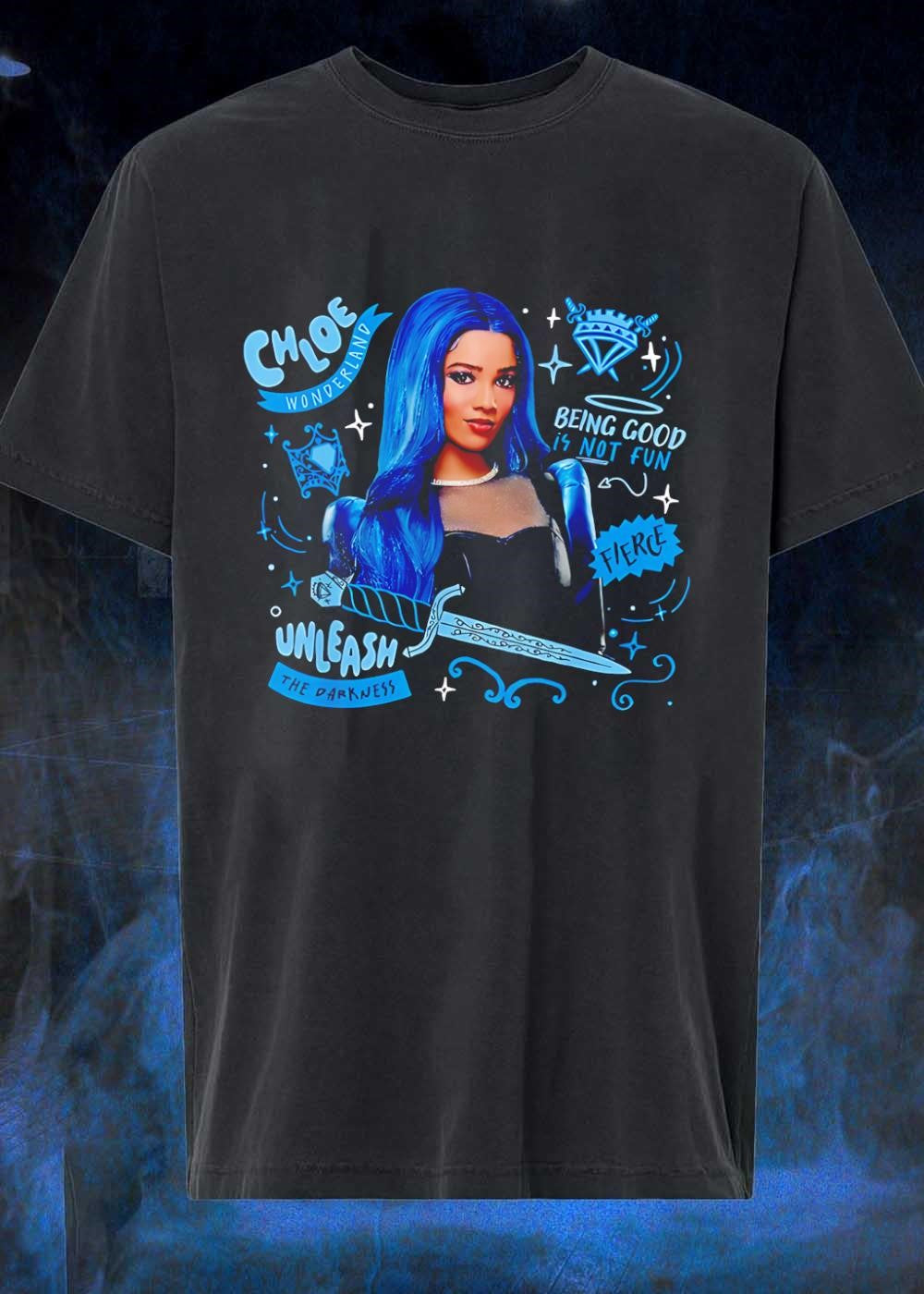 Chloe Wonderland Unleash the Darkness being good is - Adult & Kids T-Shirts, Sweatshirts & Hoodies apparel design preview 1