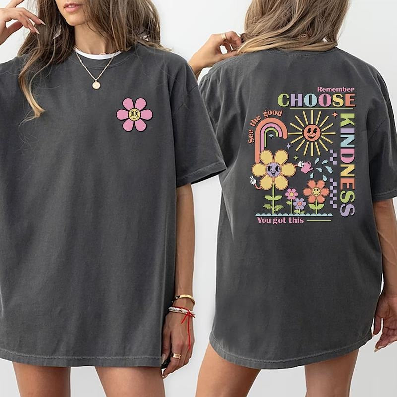 Choose Kindness Self Love Positive Quote Comfort - Adult & Kids T-Shirts, Sweatshirts & Hoodies apparel design preview 1