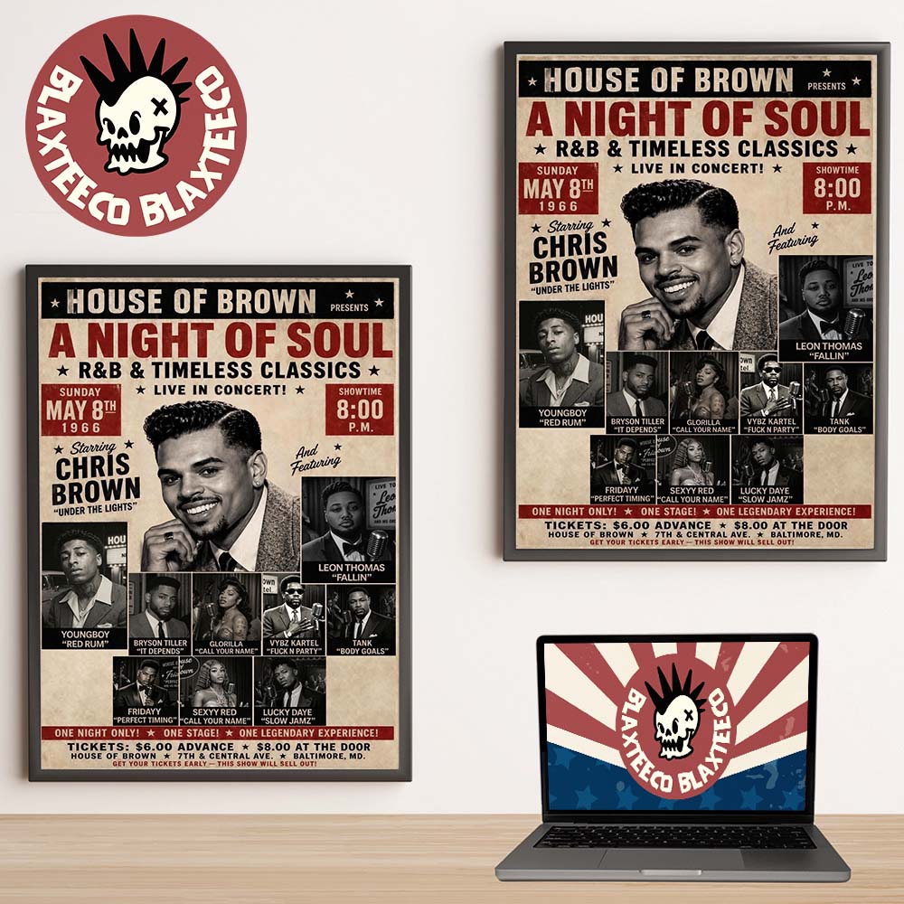 Chris Brown New Album House Of A Night Soul R And B - Adult & Kids T-Shirts, Sweatshirts & Hoodies apparel design preview 1