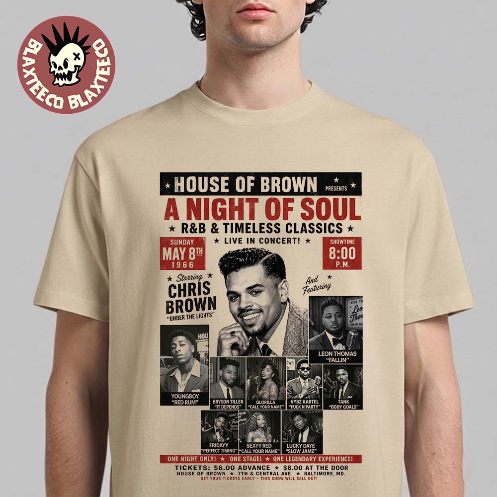 Chris Brown New Album House Of A Night Soul R And B - Adult & Kids T-Shirts, Sweatshirts & Hoodies apparel design preview 1