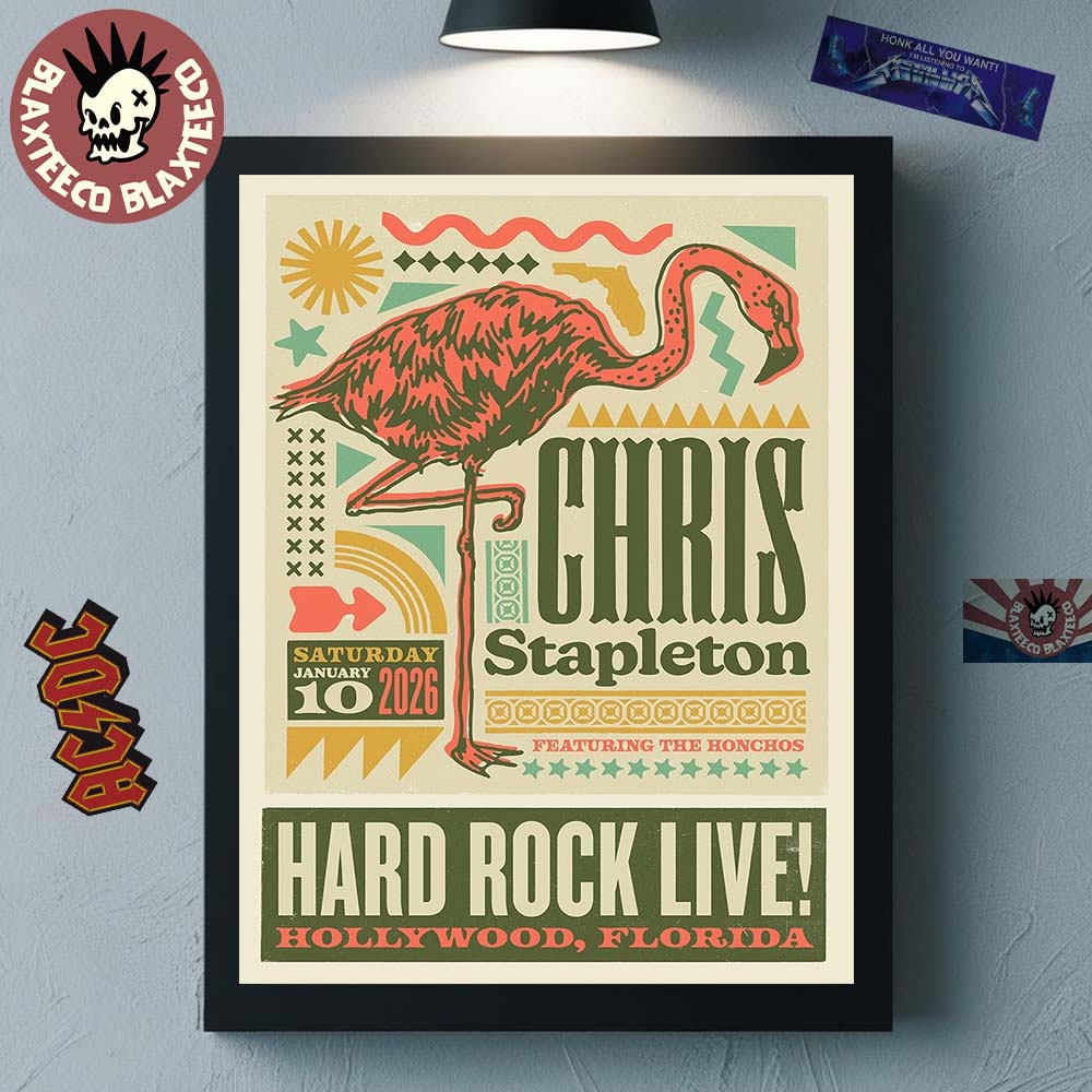 Chris Stapleton Hard Rock Live 2026 Night 1 Event - Adult & Kids T-Shirts, Sweatshirts & Hoodies apparel design preview 1