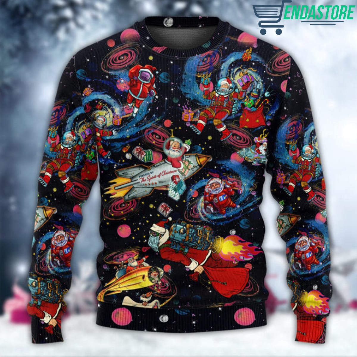 Chrismas Santa In The Space 3D Christmas Sweater - Holiday Gift product image