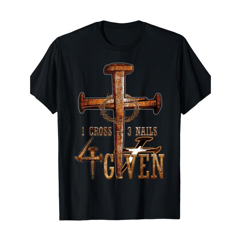 Christian 1 Cross 3 Nails 4 Bestowing Christ 100% - Adult & Kids T-Shirts, Sweatshirts & Hoodies apparel design preview 1