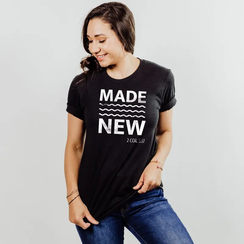 Christian Baptism Made New Life Jesus Christ - Adult & Kids T-Shirts, Sweatshirts & Hoodies apparel design preview 1