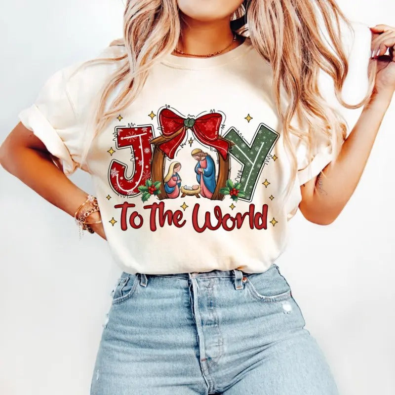 Christian Joy World Coquette Jesus Baby Bible Verse - Adult & Kids T-Shirts, Sweatshirts & Hoodies apparel design preview 1